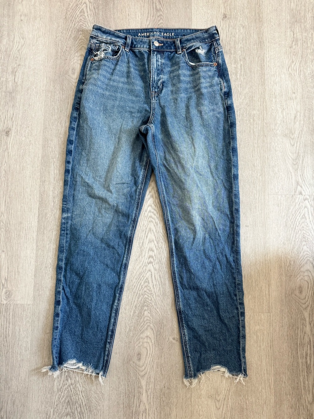 American Eagle Outfitters Mom Jeans Medium Blue Straight Leg
